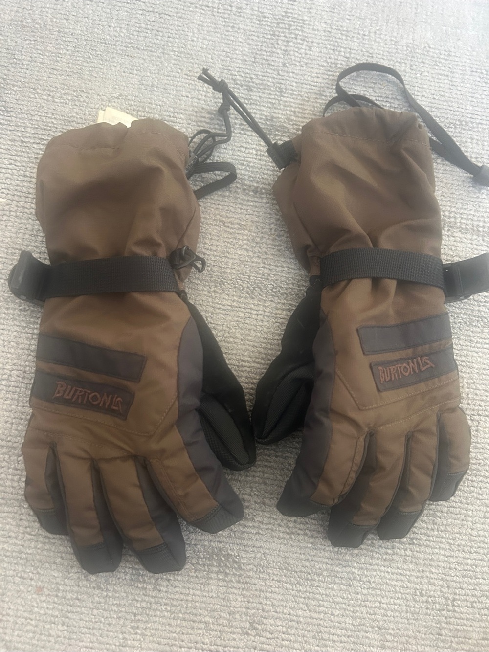 Burton Kids Brown and Black Mittens